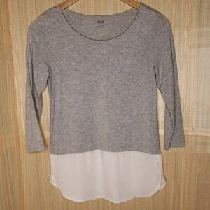 A.N.A Womens 3/4 Sleeve Grey Knit Top With